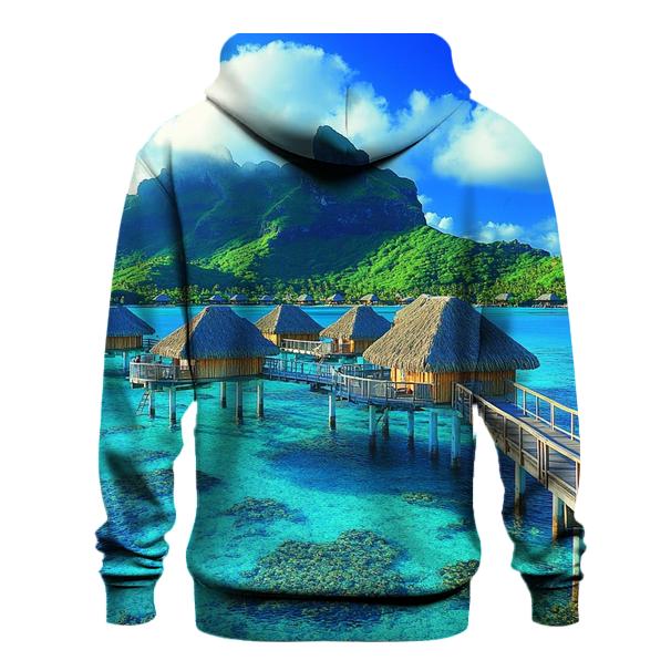 Bora Bora Lagoon Overwater Villas pullover hoodies