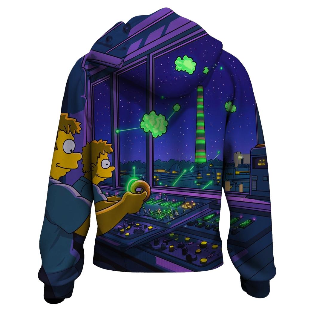 Nuclear Nightshift Neon Glow printed hoodies