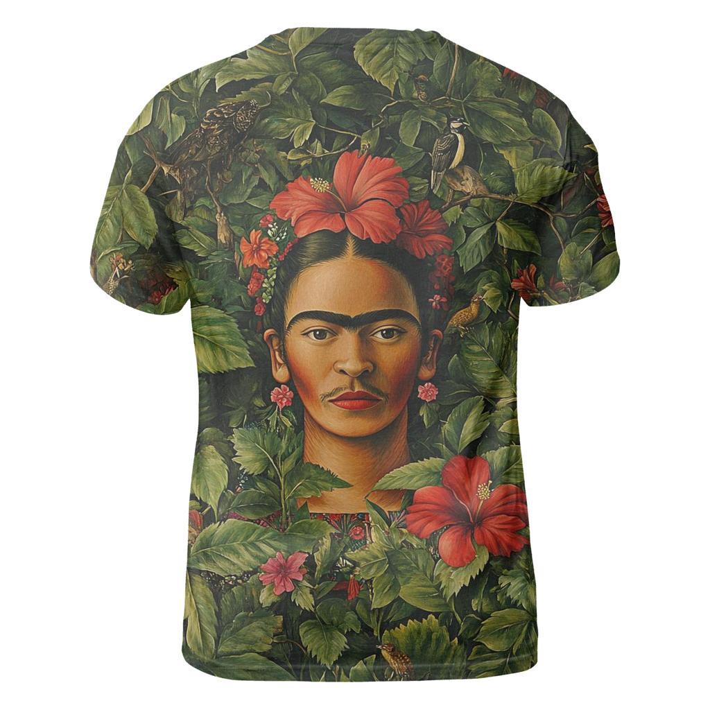 Frida Kahlo Inspired Mythic Garden Portrait trendy printed shirt styles