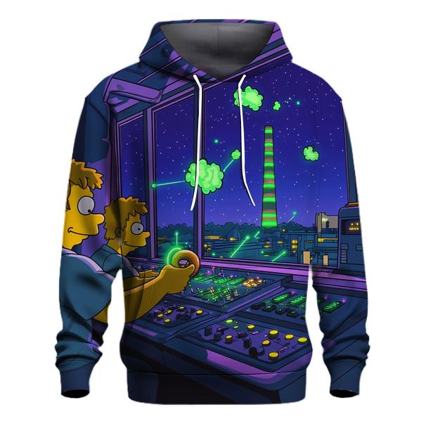 Nuclear Nightshift Neon Glow embroidered hoodies