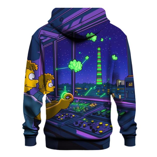 Nuclear Nightshift Neon Glow embroidered hoodies