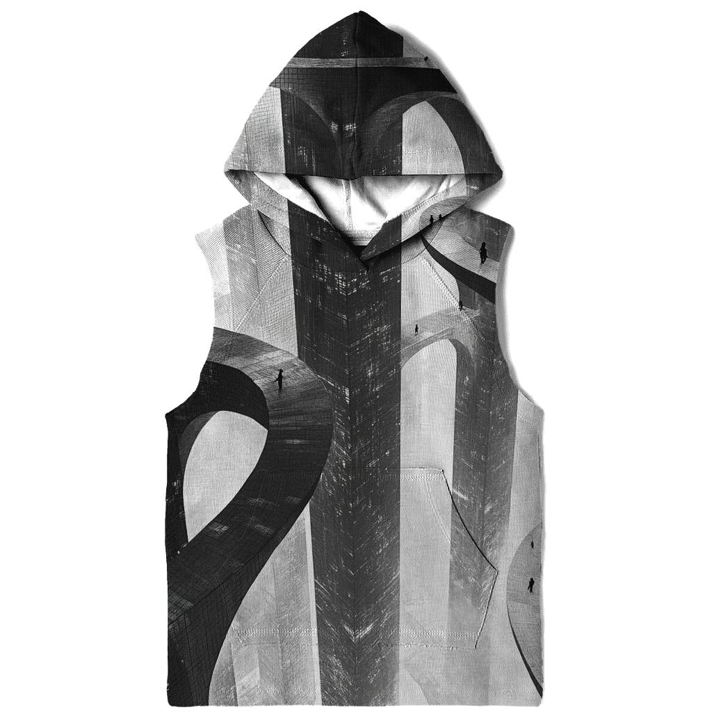 Escher Inspired Futuristic City Bridges premium hoodies