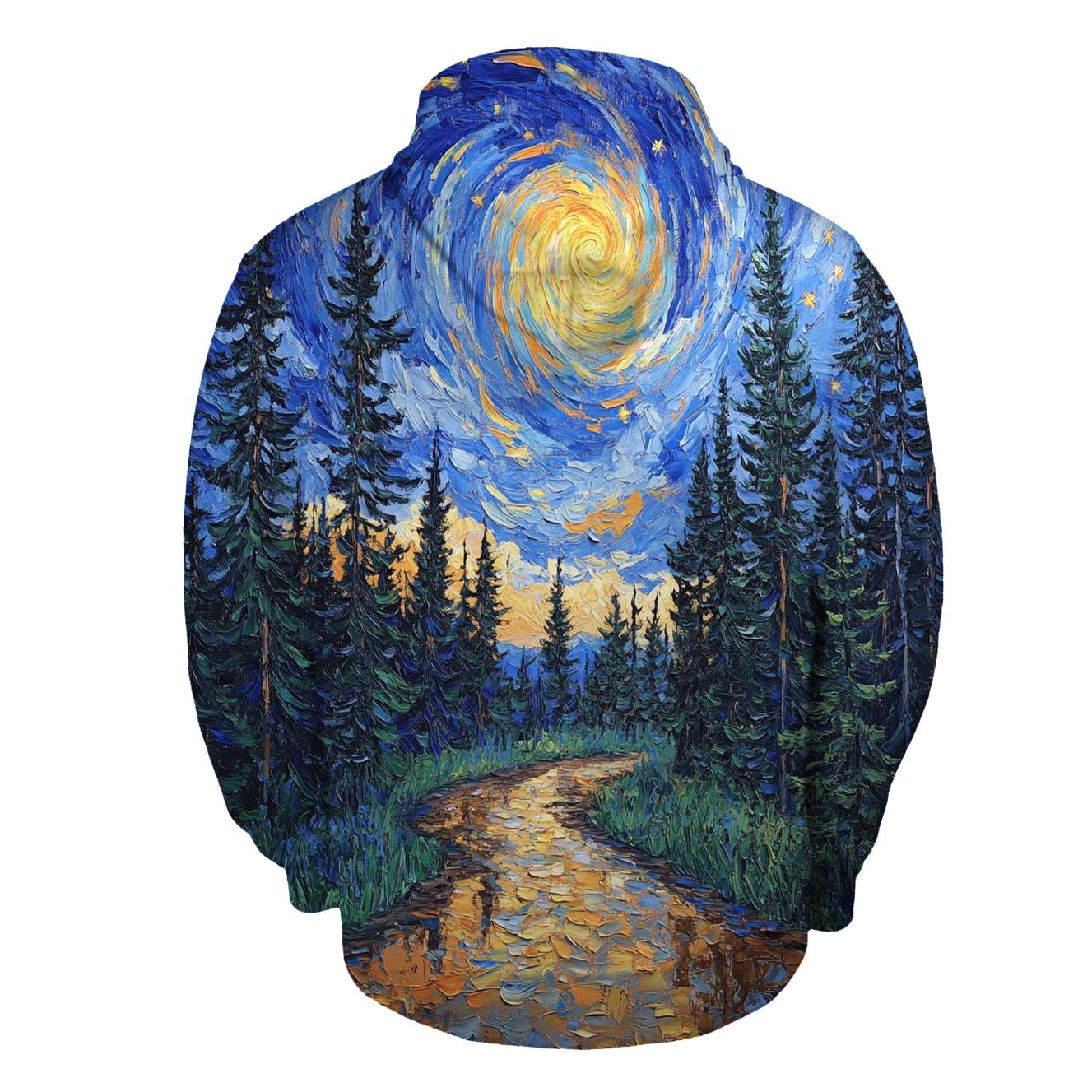 Van Gogh Inspired Forest Rainstorm hoodies fashion