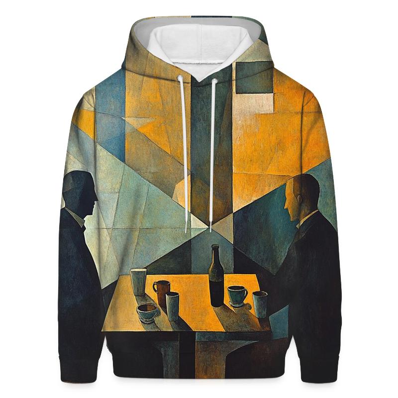 Picasso Inspired Abstract Cafe Conversation pullover hoodies