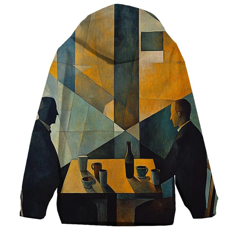 Picasso Inspired Abstract Cafe Conversation pullover hoodies