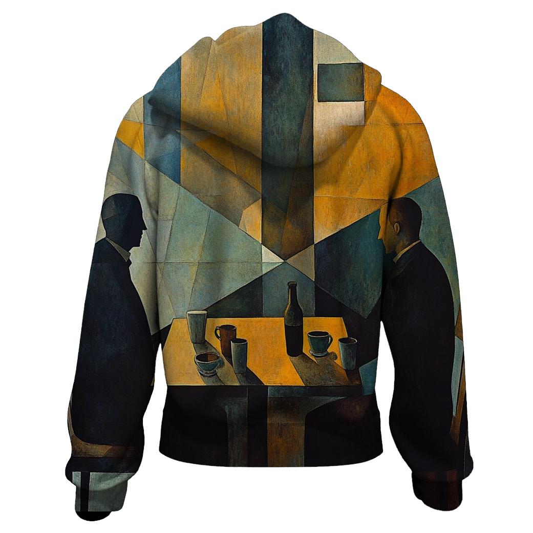 Picasso Inspired Abstract Cafe Conversation hoodie designs