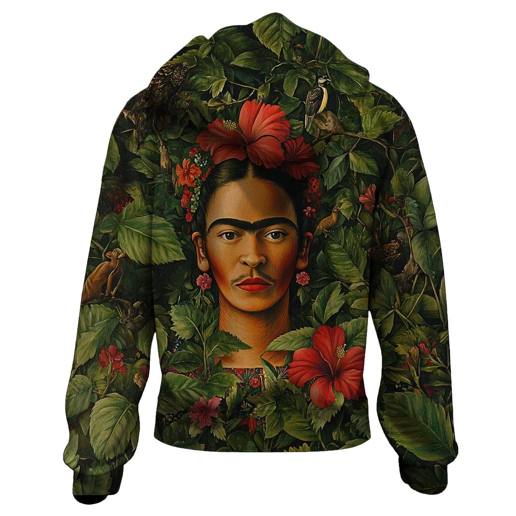 Frida Kahlo Inspired Mythic Garden Portrait premium hoodies