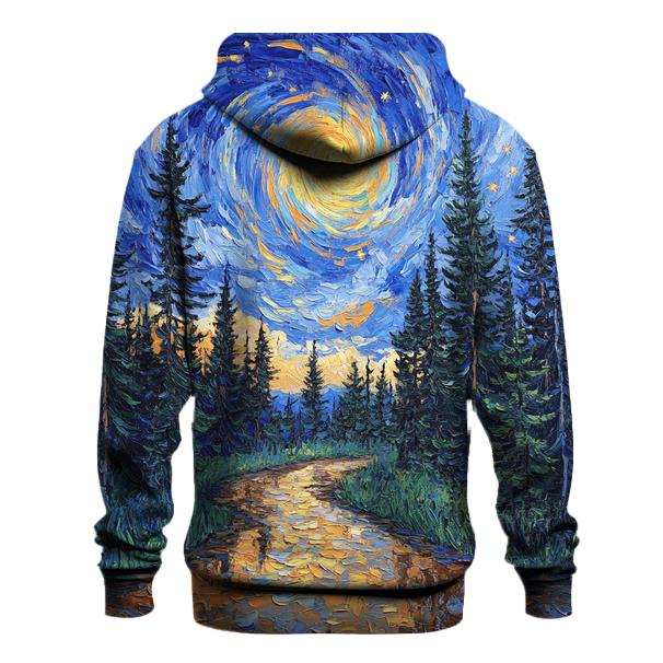 Van Gogh Inspired Forest Rainstorm premium hoodies