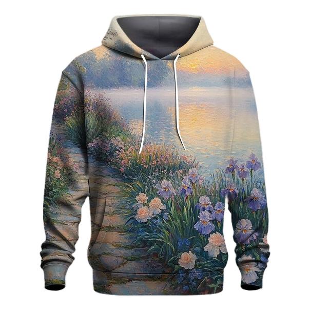 Monet Inspired Morning Lakeside Garden hoodie designs