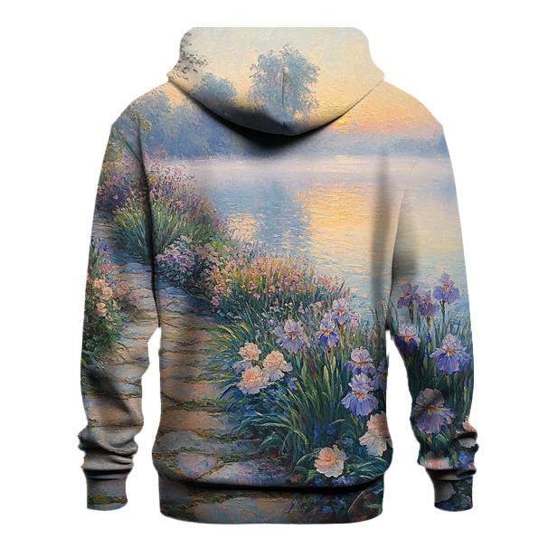 Monet Inspired Morning Lakeside Garden hoodie designs