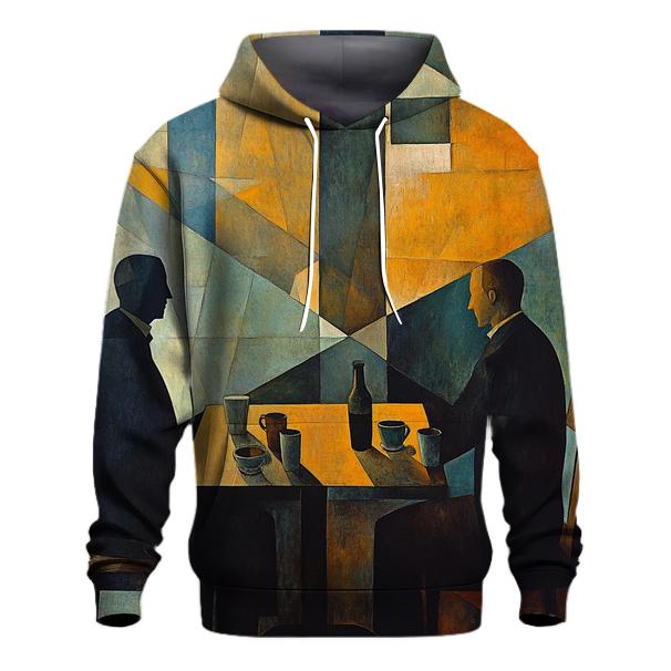 Picasso Inspired Abstract Cafe Conversation printed hoodies