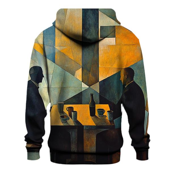 Picasso Inspired Abstract Cafe Conversation printed hoodies