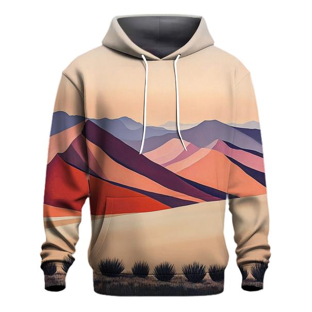 Georgia Okeeffe Inspired Desert Mountains At Sunset heavyweight hoodies