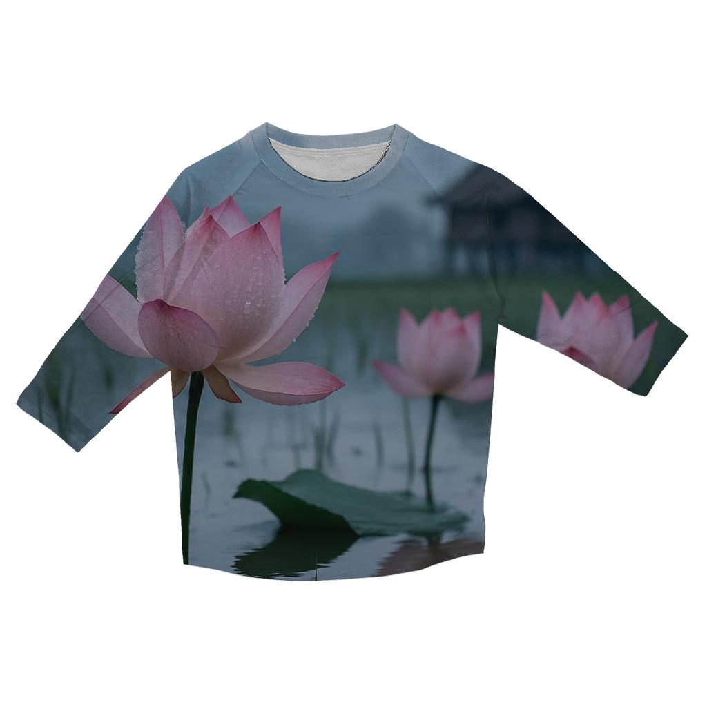 Monsoon Lotus Awakening custom 3/4 sleeve shirts