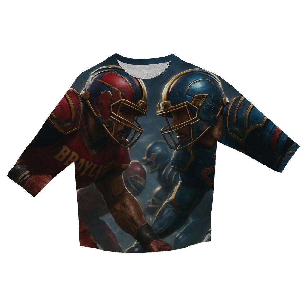 Gridiron Thunder Clash Braves Versus Cubs stylish quarter sleeve tops