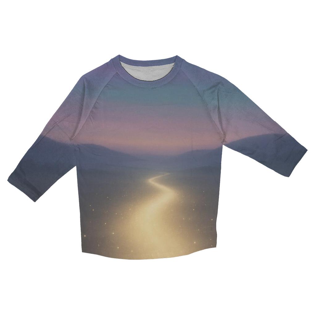 Luminous Horizon Path trendy 3/4 sleeve tops