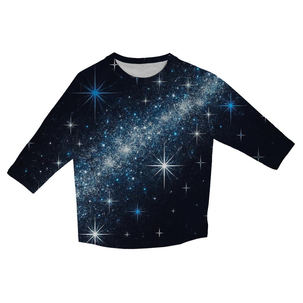 Celestial Glitter Cascade custom 3/4 sleeve shirts