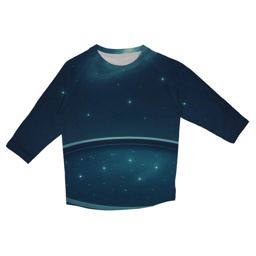 Celestial Stillness Pool stylish quarter sleeve tops
