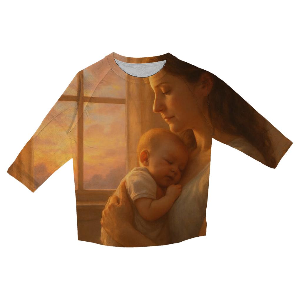 A Mothers Heart As The First Sunrise fashion 3/4 sleeve shirts