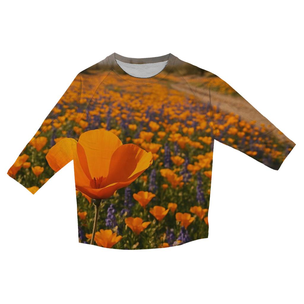 Desert Bloom After Rare Rain designer 3/4 sleeve blouses