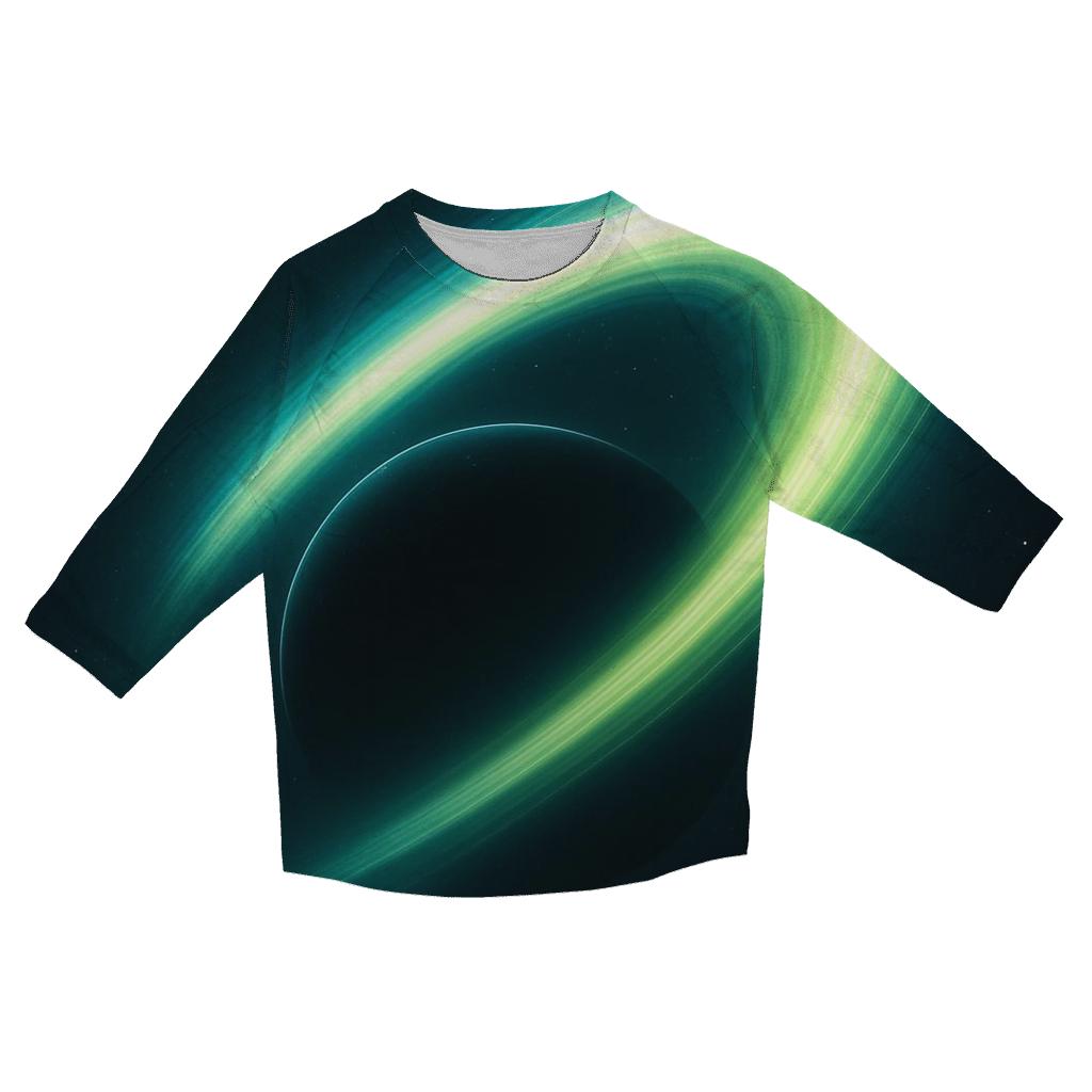 Orbiting Aurora Veil custom 3/4 sleeve shirts