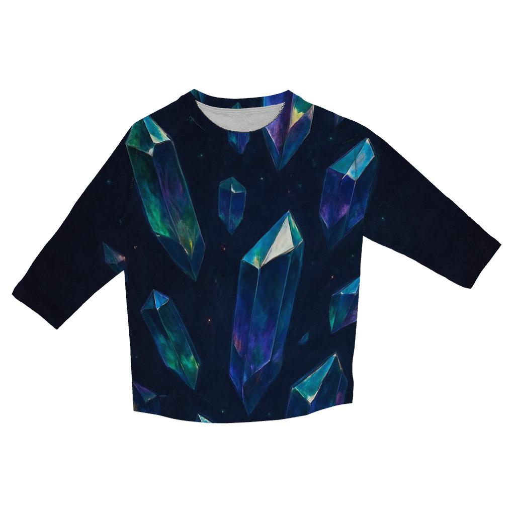 Midnight Prism Drift trendy 3/4 sleeve tops