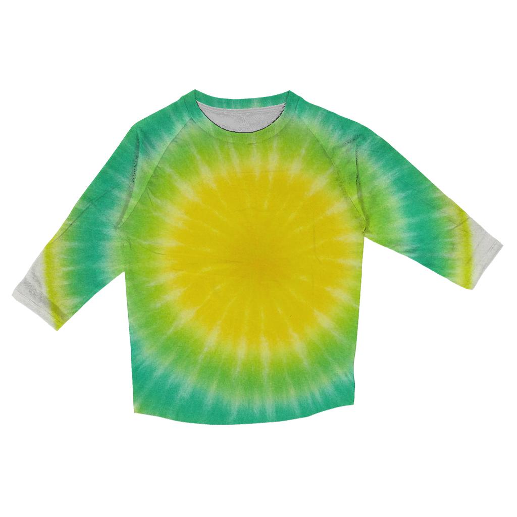 Lime Citrus Bullseye Bloom trendy 3/4 sleeve tops