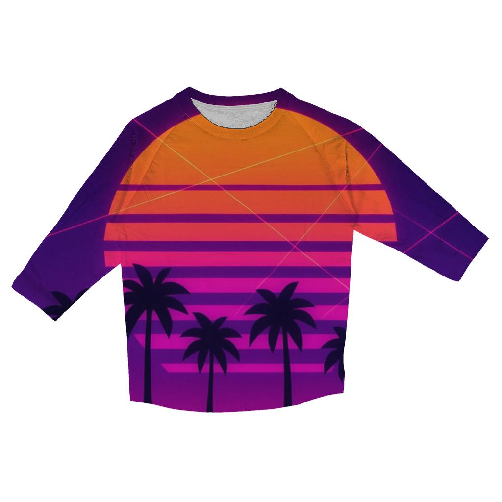 Laser Palm Mirage cotton quarter sleeve shirts