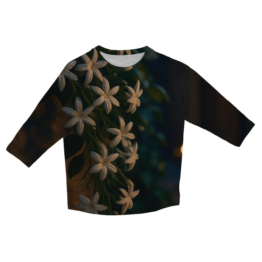 Night Fragrant Jasmine Courtyard fashion 3/4 sleeve shirts