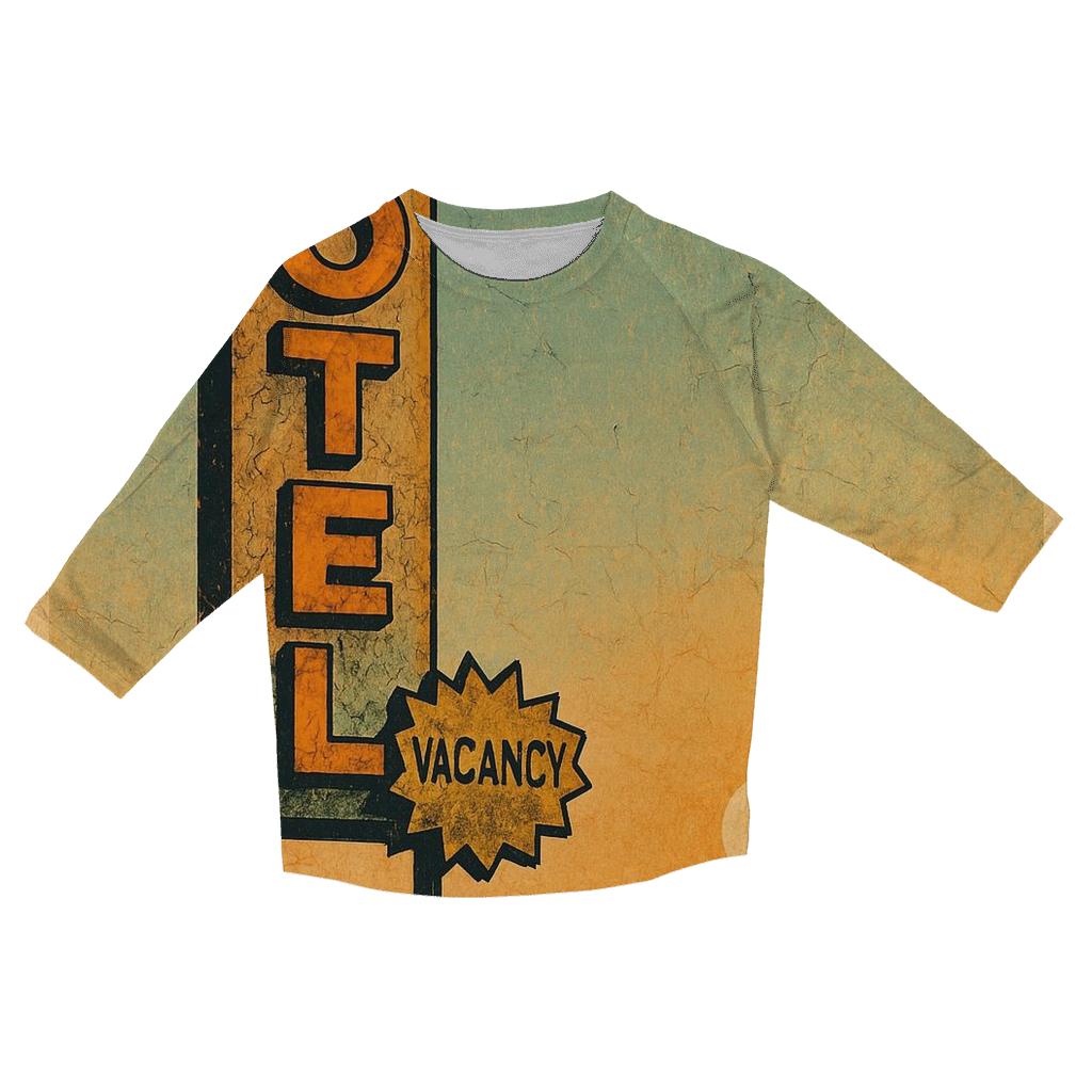 Faded Route Motel Roadside Sign cotton quarter sleeve shirts