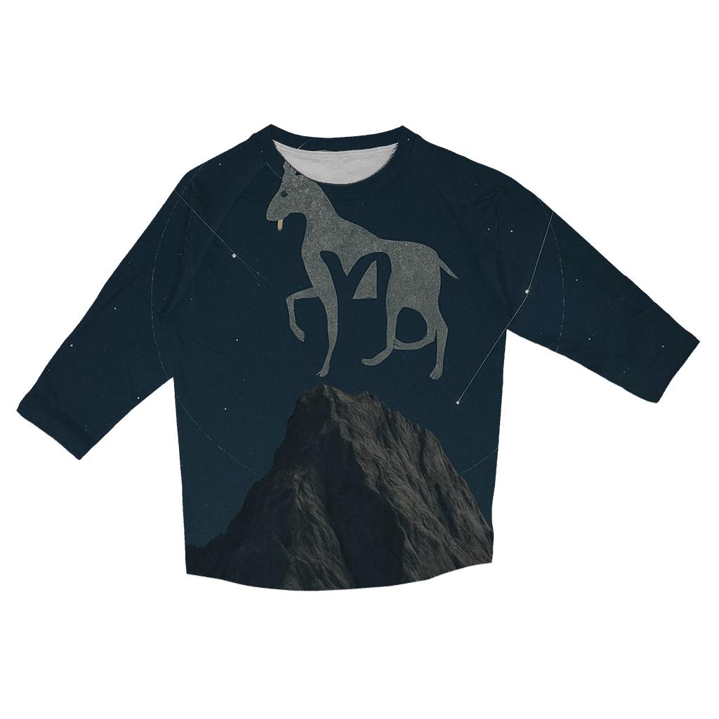Capricorn Mountain Star Compass custom 3/4 sleeve shirts