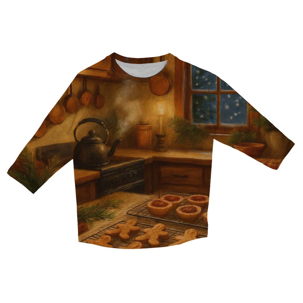 Grandmas Christmas Kitchen Glow trendy 3/4 sleeve tops