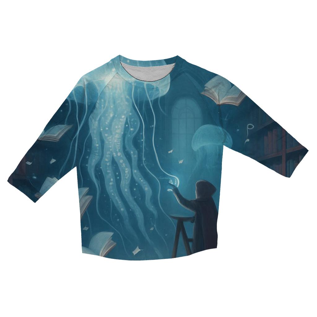 Jellyfish Parade In The Library custom 3/4 sleeve shirts
