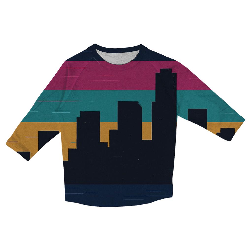 VHS Sunset City Bands fashion 3/4 sleeve shirts