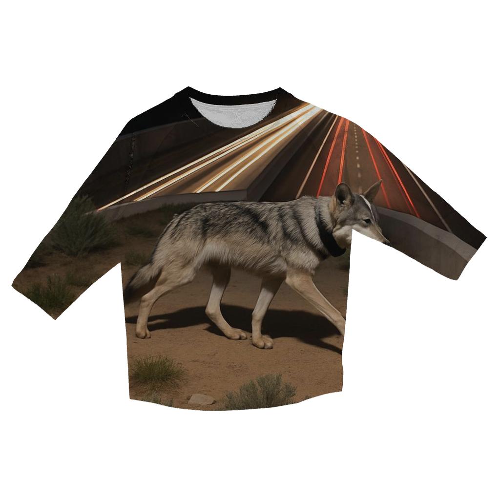 Highway Overpass Wolf Crossing custom 3/4 sleeve shirts
