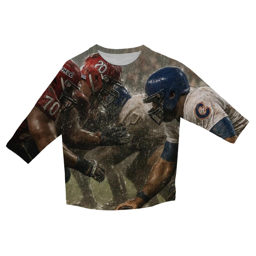 Rain Soaked Rivalry Night Braves And Cubs cotton quarter sleeve shirts