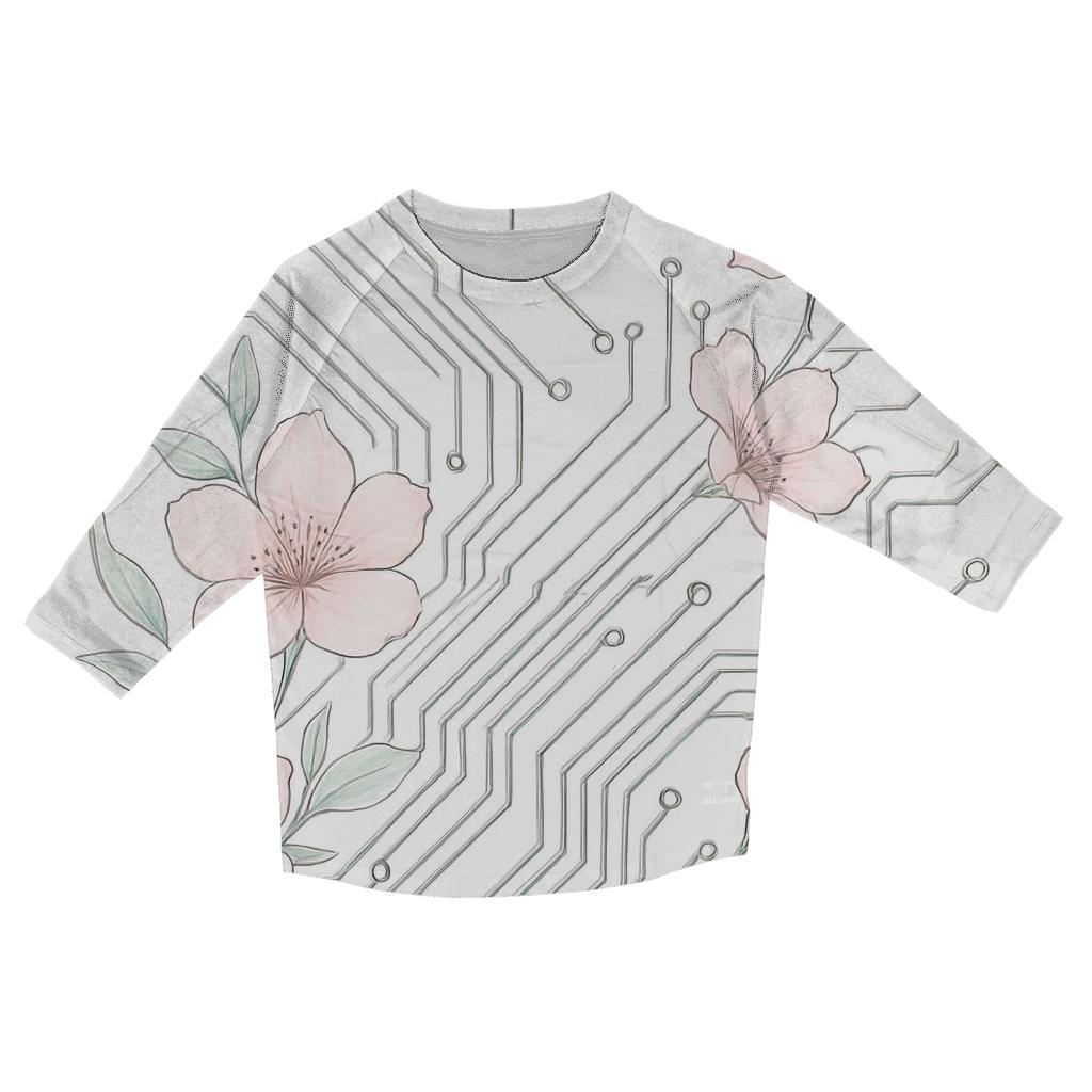 Floral Circuit Harmony designer 3/4 sleeve blouses