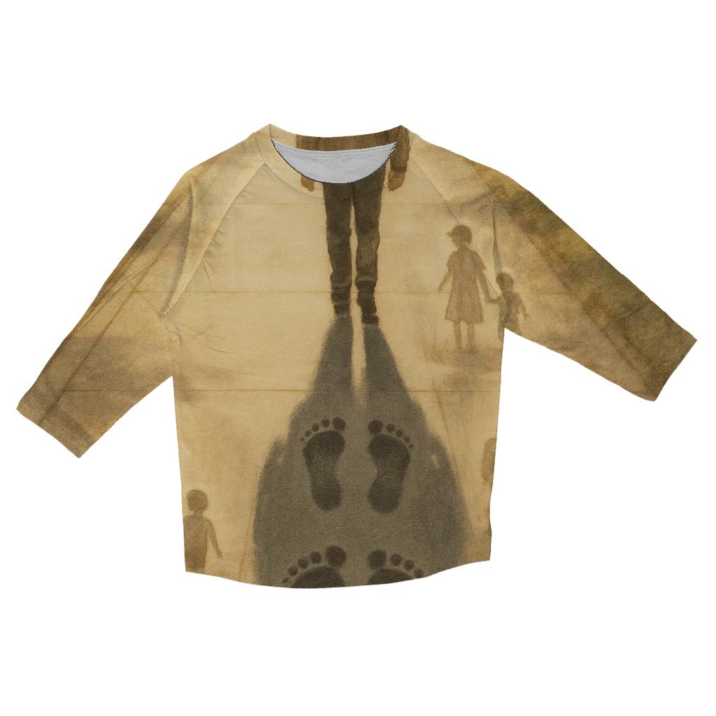 Footsteps Woven Into Your Shadow casual three quarter sleeve shirts