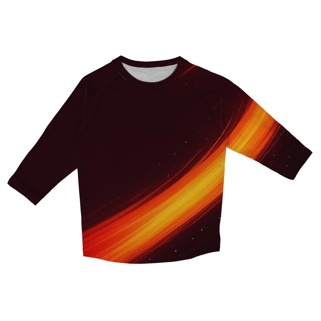 Solar Flare Ribbon casual three quarter sleeve shirts