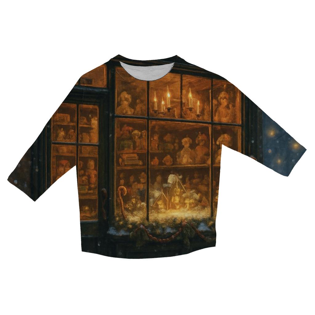 Vintage Toy Shop On Christmas Eve custom 3/4 sleeve shirts