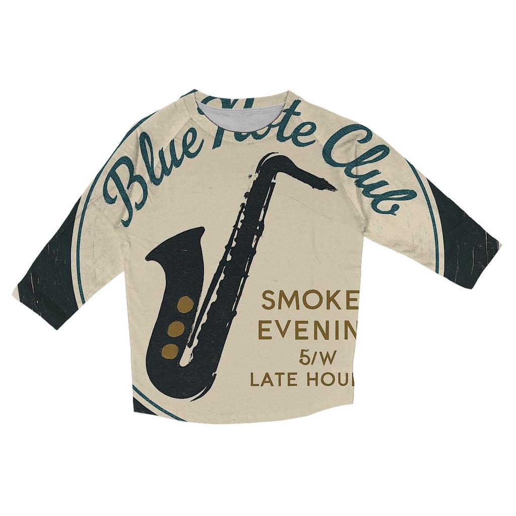 Old Studio Jazz Club Record Label stylish quarter sleeve tops