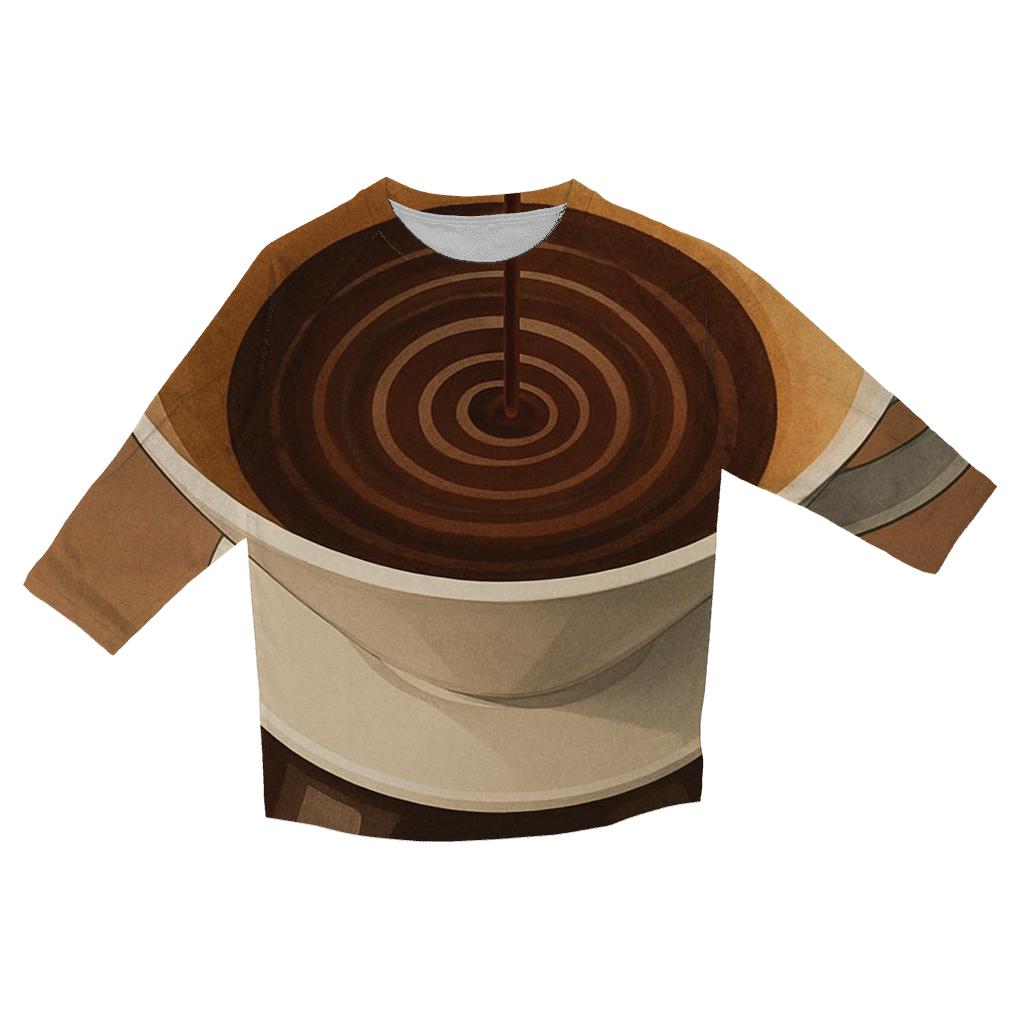 Spiral Pour Cascade fashion 3/4 sleeve shirts