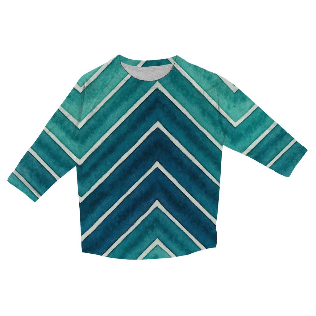 Chevron Aurora Accordion Fold personalized 3/4 sleeve tees