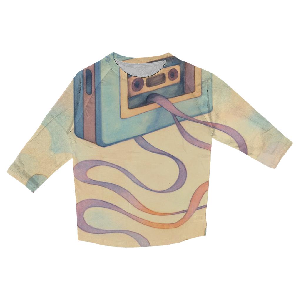 Soft Pastel Walkman Dreamscape personalized 3/4 sleeve tees