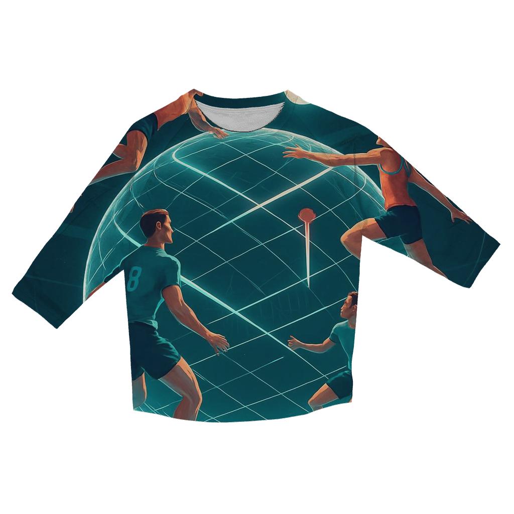 Zero Gravity Volleyball Sphere casual three quarter sleeve shirts
