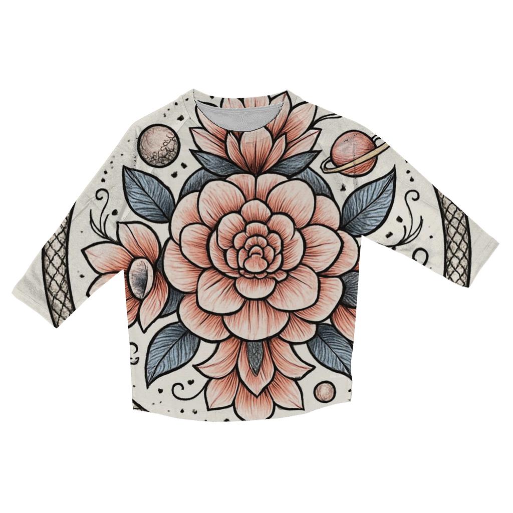 Cosmic Garden Mandala Ouroboros cotton quarter sleeve shirts