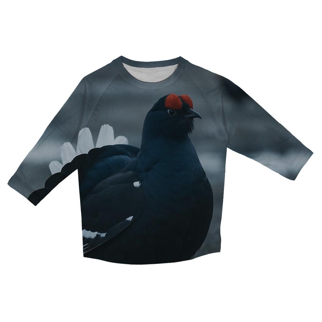 Bog Mirror Black Grouse Lek cotton quarter sleeve shirts