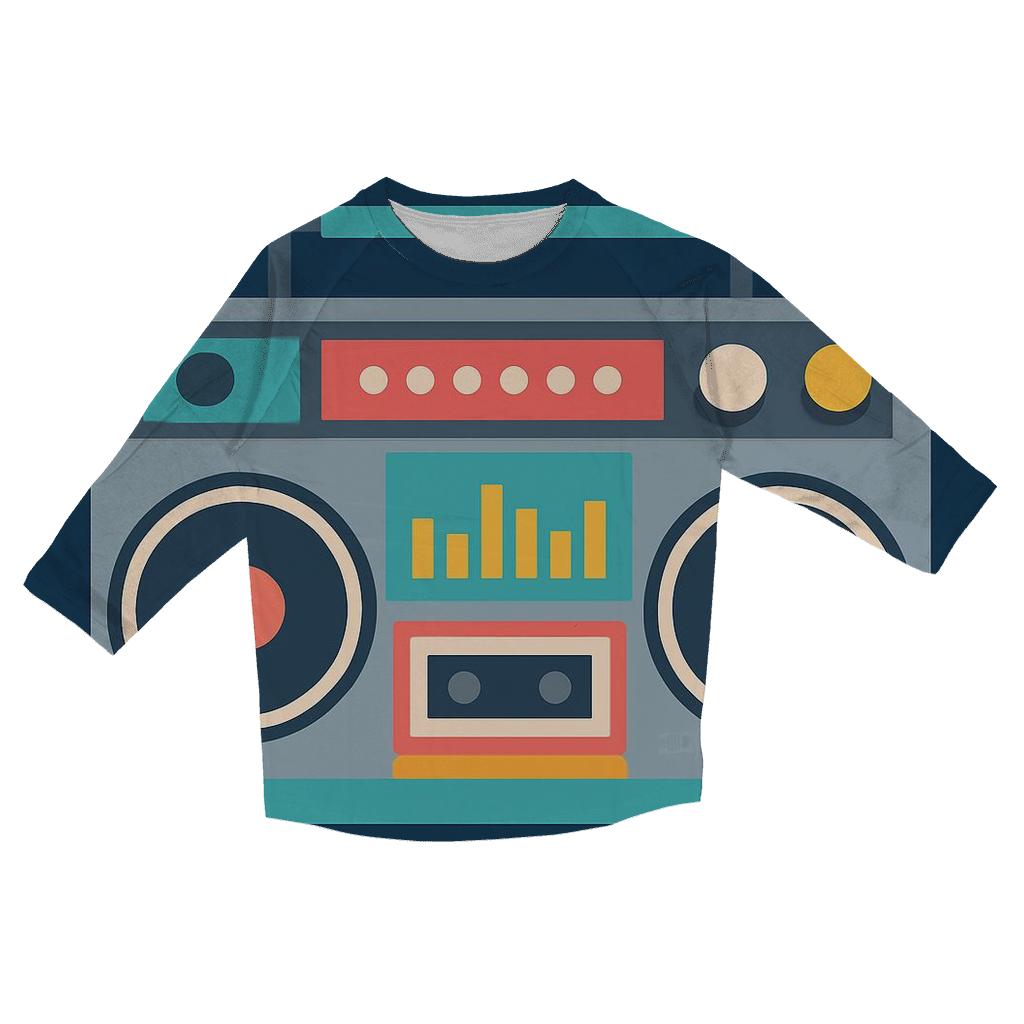 Chromatic Boombox Front designer 3/4 sleeve blouses