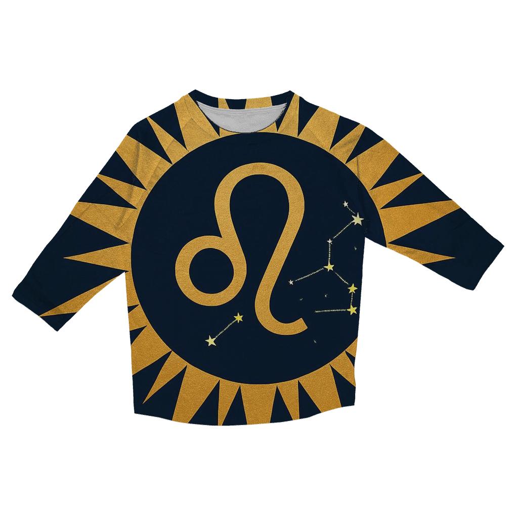 Leo Solar Crest Radiance printed three quarter sleeve shirts