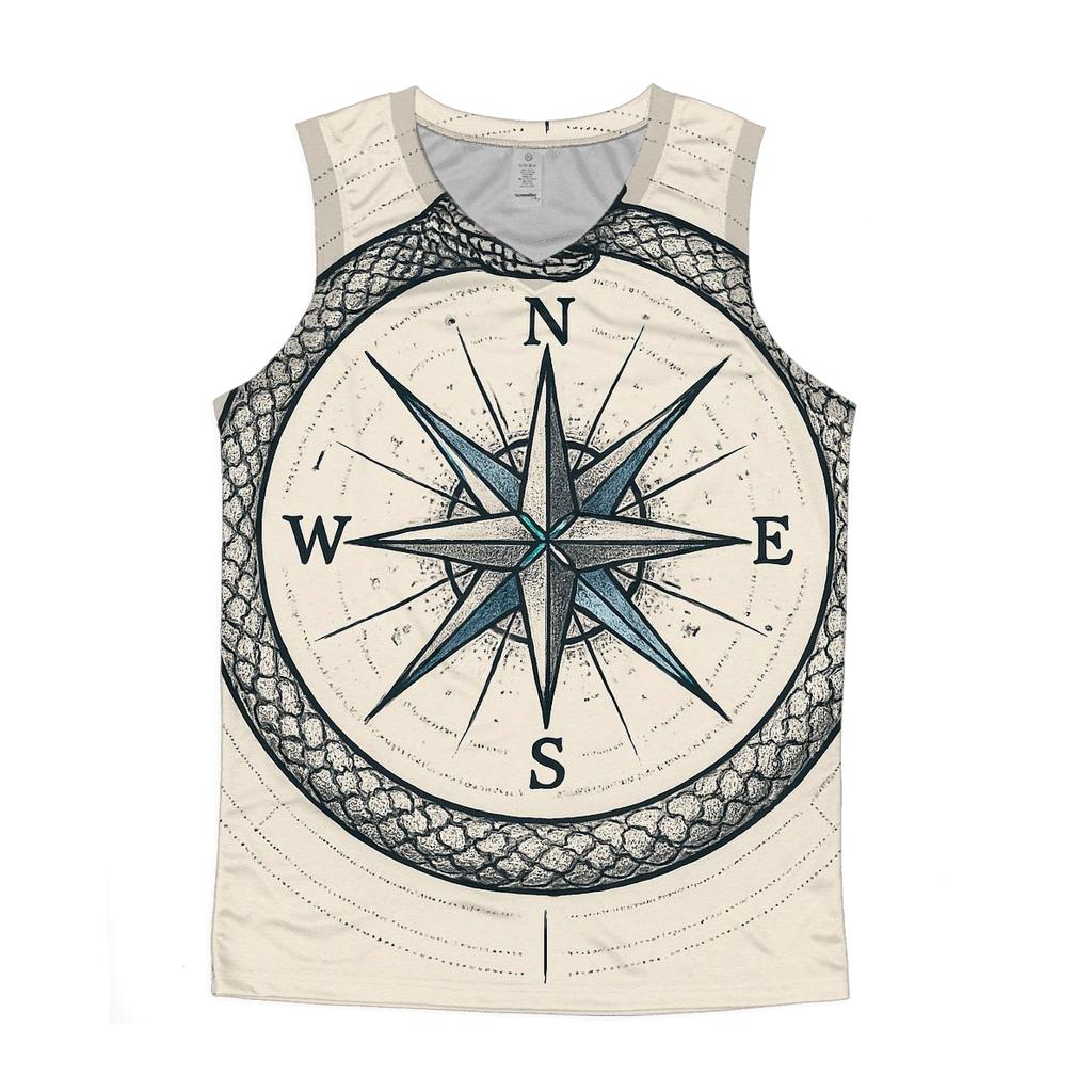 Celestial Circuit Ouroboros Compass personalized athletic tanks
